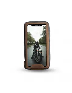 TRIPMACHINE BROWN MOBILE PHONE CASE WITH MAGNETS