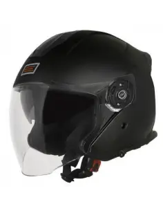 CASQUE DEMI JET PALIO NOIR MAT AVEC VISIÈRE ET PARE-SOLEIL ECE 22.06 PAR ORIGINE