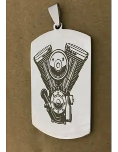 PENDENTIF MILITAIRE PERSONNALISÉ EN ACIER INOXYDABLE AVEC GRAVURE LASER DOUBLE FACE