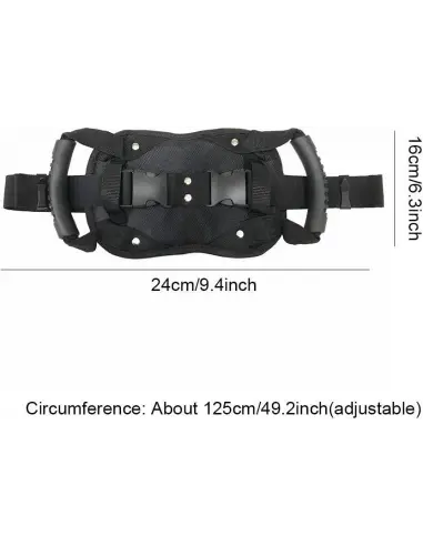 SAFETY GRIP BELT FOR MOTORCYCLE PASSENGER - ADJUSTABLE NON-SLIP BELT WITH GRAB HANDLES FOR MOTORCYCLES