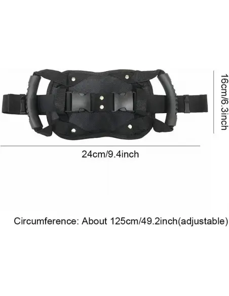 SAFETY GRIP BELT FOR MOTORCYCLE PASSENGER - ADJUSTABLE NON-SLIP BELT WITH GRAB HANDLES FOR MOTORCYCLES