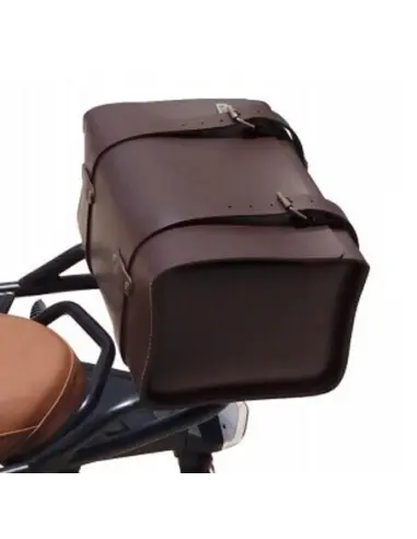 RECTANGULAR REAR TRUNK IN BROWN LEATHER