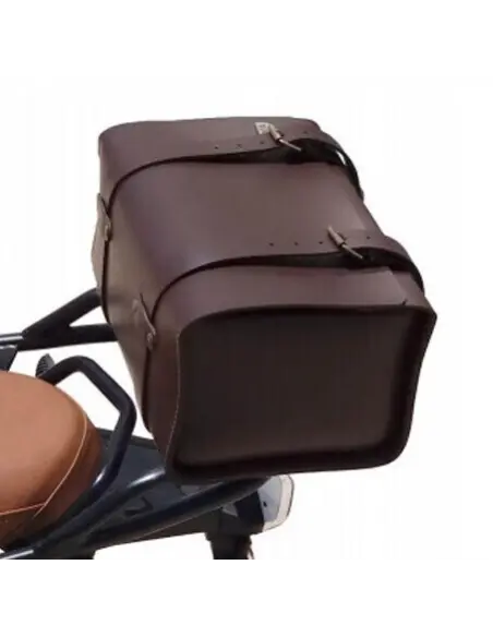 RECTANGULAR REAR TRUNK IN BROWN LEATHER