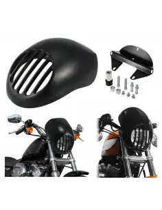 VRAMACK MINI PARE-SOLEIL NOIR BRILLANT GRILLE POUR SPORTSTERS 2