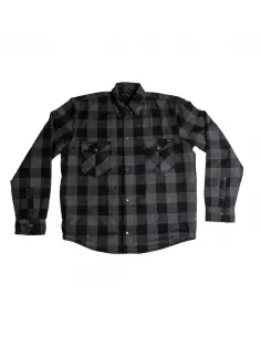AA-Certified Grey Lumberjack Motorcycle Shirt with Kevlar Reinforcements | Iguana Custom 2