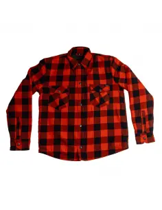 Women's Orange Lumberjack Motorcycle Shirt AA-Certified with Kevlar | Iguana Custom 2