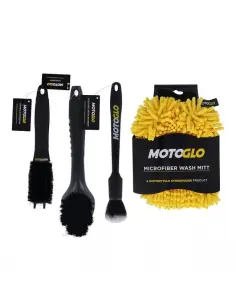 Motoglo Detailing Brush and Mitt Kit for Motorcycle Cleaning | Iguana Custom