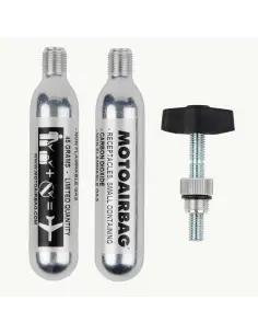 MOTOAIRBAG A2 Recharge Kit | 2 CO? Cartridges + Key | MAB Compatible