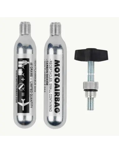 Kit Recharge MOTOAIRBAG A2 | 2 Cartouches CO? + Clé | MAB