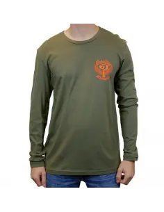 Camiseta Manga Larga Indian Larry John’s Verde Militar | Estilo Chopper 2