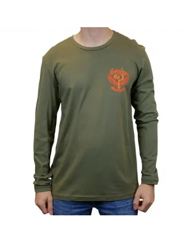 Camiseta Manga Larga Indian Larry John’s Verde Militar | Estilo Chopper