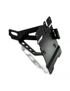 Soporte Matrícula Lateral Zieger Negro | Harley Sportster 90-03 con LED ECE
