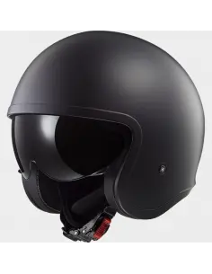 Casque Jet LS2 Spitfire II Noir Mat | Visière Solaire et KPA | ECE 22.06 2