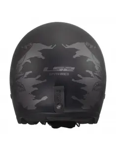 Casque Jet LS2 Spitfire II Willy noir gris | Visière solaire et KPA | ECE 22.06 2