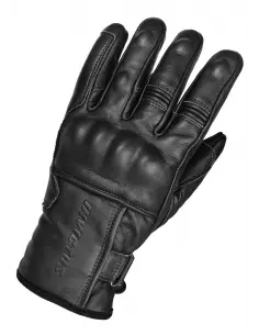 Luvas de Moto Couro Invictus El Bravo Preto | Proteção CE KP | Estilo Café Racer