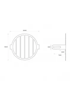 UNIVERSAL GRILLE FOR C-RACER HEADLAMPS Nº2 2