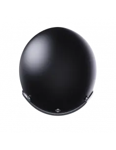 Casque Jet Noir Mat Rétro ECE 2206 | Intérieur Bordeaux Vintage | Iguana Custom 2