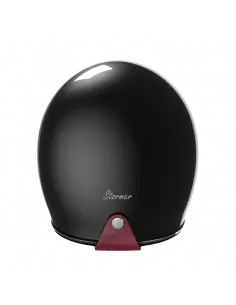 Casque Jet Rétro Noir Nacré ECE 2206 | Léger et Élégant | Iguana Custom 2