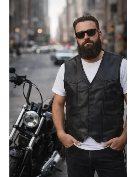MEN'S BASIC SIDE LACE VEST