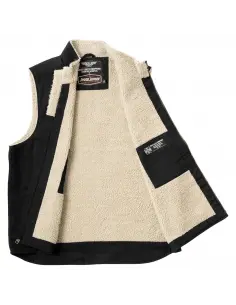 Chaleco WCC Sherpa Lined Canvas Workvest Black | West Coast Choppers 2