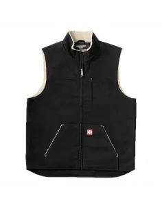 Colete WCC Sherpa Lined Canvas Workvest Black | West Coast Choppers