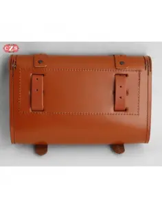 O O OLYMPUS SADDLEBAG PELE MARROM CLARA BÁSICA - 29.5X20X8.5CM 2