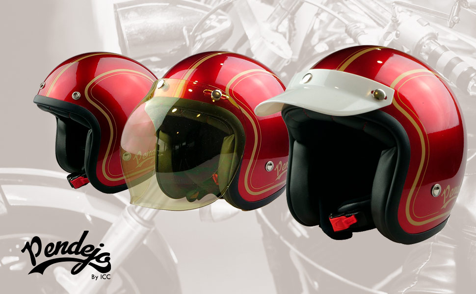 Different types of shields and visors can be fitted.