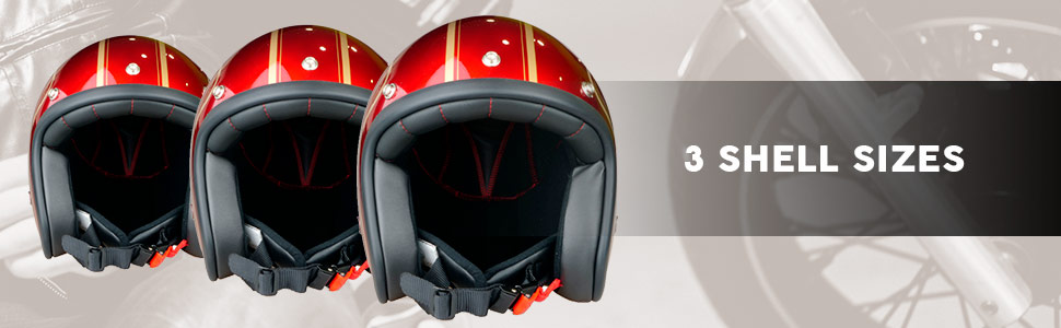 Thanks to its 3 different shell sizes it adapts perfectly to your head.